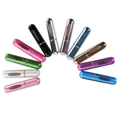 China 2021 Hot Sale 5ml Mini Perfume Portable Refillable Aluminum Atomizer Bottle Eco-friendly Empty Cosmetic Container for sale