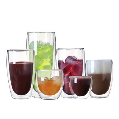 China 2020 Manufacturers Handmade Glass Cup Double Wall Eco - Friendly Glass Mugs for sale