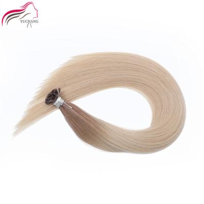 China No Cuticle Aligned Hair Pulled Chemical Good Quality Virgin Remy Pre-Bonded Flat Tip Human Hair Double Ended Silky Straight Raw for sale