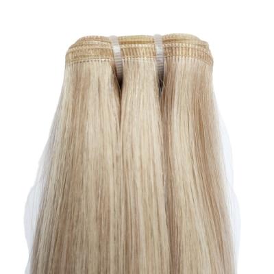 China No Chemical Luxury Good Quality Factory Direct Wholesale Virgin Remy Russian Hair Double Drawn Flat Weft for sale