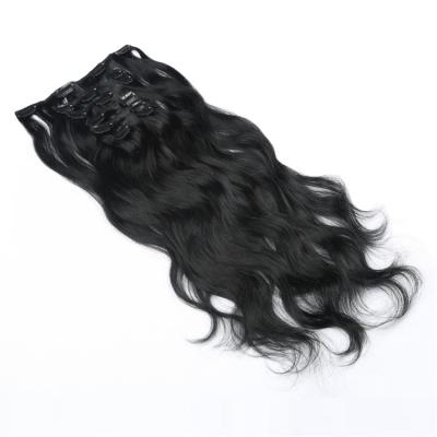 China 100% Chemical Remy Virgin Hair Clip In Hair Extension Does Not Double Clip Pulled Into Natural Hair Weft for sale