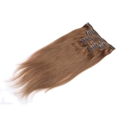 China No chemical yuchang 100% Remy Russian Clip In Hair Extension, Virgin Blonde Russian Hair Clip In Hair Extensions for sale