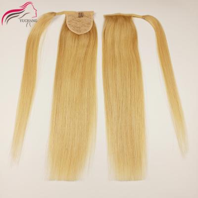 China No Chemical Hair Ponytail Extensions 100% Real Remy Straight Human Hair Clip In Ponytail for sale