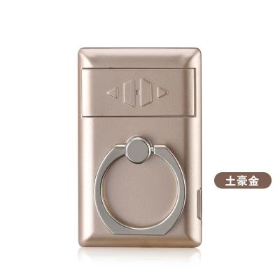 China 360 Degree Rotating Custom Logo USB Rechargeable Electric Cigar Lighter With Phone Ring Holder For Mobile Phone for sale