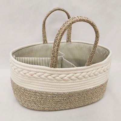 China New Classic/Postmodern Hand - Woven Storage Basket Baby Laundry Basket Baby Changing Laundry Basket For Baby for sale