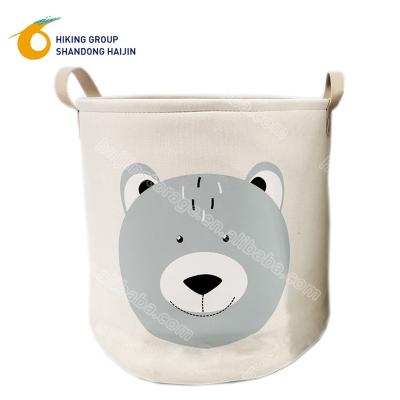 China Traditional Customizable Cartoon Children's Bedroom Animal Cloth Foldable Laundry Hamper for sale