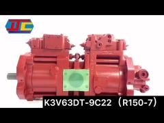 Kawasaki Excavator Hydraulic Pump K3V63DT-9C22 For Hyundai  R150-7