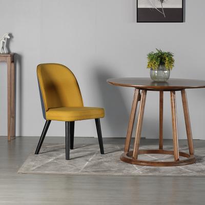 China Modern Contemporary Design Armless Leg Chair Solid Wood Frame Solid Wood Sling Restaurant Dining Chairs for sale