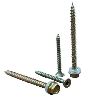 China HEX 304 Stainless Steel Full Tooth Hex Self Tapping Screws External Wood Screws Big Bolt Teeth Wood Screws for sale