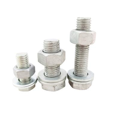 China DIN933 Industry Steel Galvanized Hex Head Bolt Fastener Construction Part Full Thread Bolt for sale