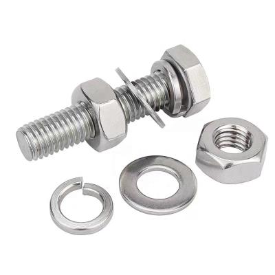 China Industry ; Excellent Quality Fastener Stainless Steel Hex Bolt Nut And Gasket Custom Construction DIN933 DIN931 for sale