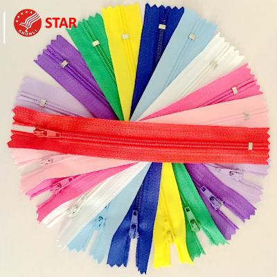 China 100pcs 3# Viable Colored Clogged Nylon Coil Zippers Work Sewing Craft for sale