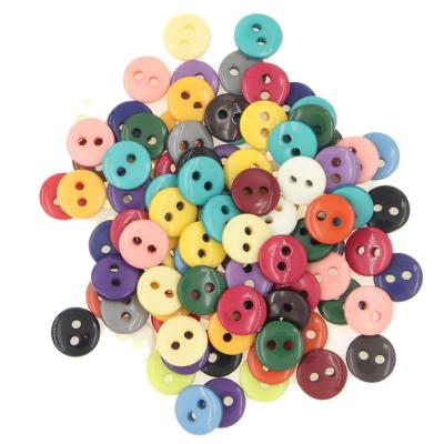 China 100pcs/lot 9mm Mini Size Muti Viable Color Resin Buttons DIY Craft Accessories Sewing Craft Accessories Plastic Scrapbooking Sewing Buttons for sale