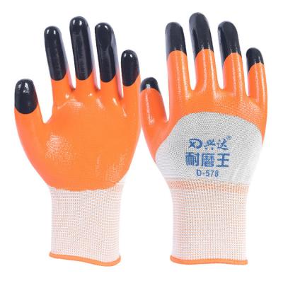 China High Quality Construction Site Sale Price Water Proof Glove Good Custom Lined Double Nitrile Gloves for sale