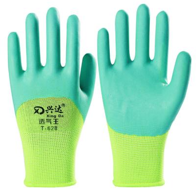 China Wholesale Price Custom Construction Site Household Coated Work Anti-Slip Latex Breathable Gloves for sale