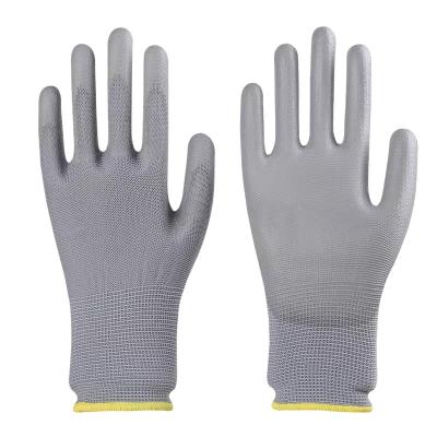 China White Construction Site 13 Gauge Polyester Liner Work Glove, White Working Glove, Industrial Safety Glove for sale