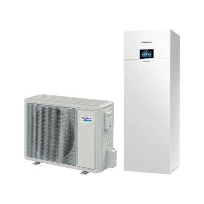 China Hotel Gree Versati 3 Air Source R32 All In One Heat Pump Air Conditioner Compressor DC Inverter Two Stage Water Heater For Home 6KW for sale