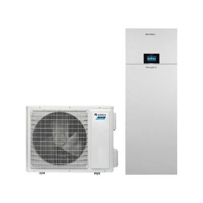 China Hotel Gree R32 8-10KW 5.0 energy efficiency air source heat pump all in one hot water heat pump inverter air conditioner for home for sale