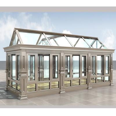 China Modern Conservative Glass House Conservatory Green House Victorian Glass Double Glazed Sunroom For Villa Yard for sale