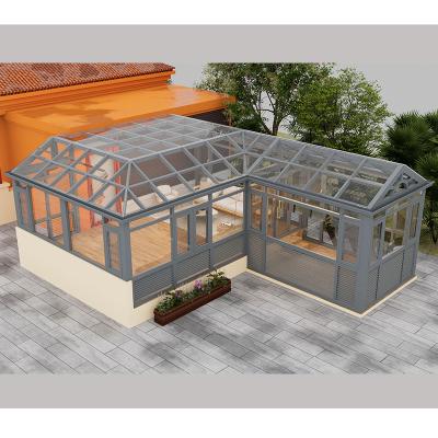 China Modern Conservative Design Steel Hardware House Aluminum Glass Garden Room Sunroom For Solarium for sale