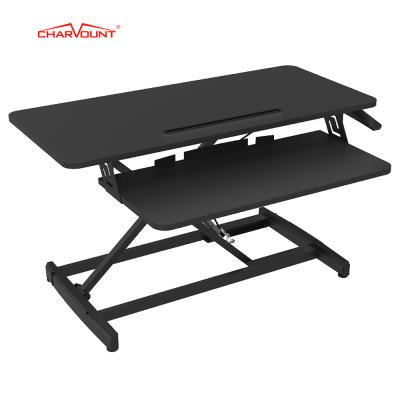 China (Size) Modern Adjustable Height Handle Desk Folding Table Riser Modern Dual Converter Adjustable Monitor for sale