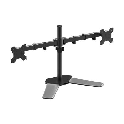 China Steel Adjustable Dual LCD Computer Stand Max VESA 100*100mm Monitor Mount for sale