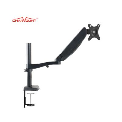 China Max VESA 100*100mm Shock Absorber Single Arm Steel Charmount Desk Adjustable Monitor Mount for sale