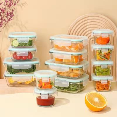 China High Borosilicate Glass Food Container Bpa Viable Free Food Lunch Box Glass for sale