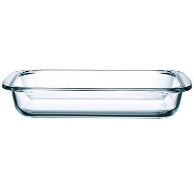 China Disposable Cheap Disposable Microwavable Rectangular Borosilicate Bakeware Tray Dish Glass Baking Set for sale