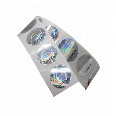 China Anti-Counterfeiting Custom Holographic Sticker Roll Up Laser Hologram Warranty Label Sticker Authenticity Tamper Proof Hologram Sticker for sale