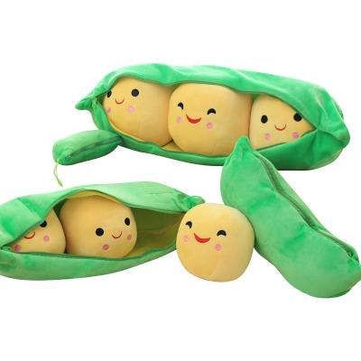 China Decoration / Pretty Home Gift / Promotional Gift / Kids Toys Custom Soft Pea Pod Plush Toy Cute Beans Vegetable Sleep Rest Disassembled Plush Dolls for sale