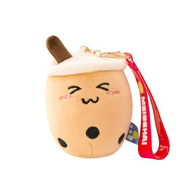 China Crane Machine /Promotional Gifts/Pretty Gift/Decoration/Kids Toys New Custom Emotion Boba Keychains Plush Milk Tea Coffee Cup Toys Cute Boba Keychains Stuffed Boba for sale