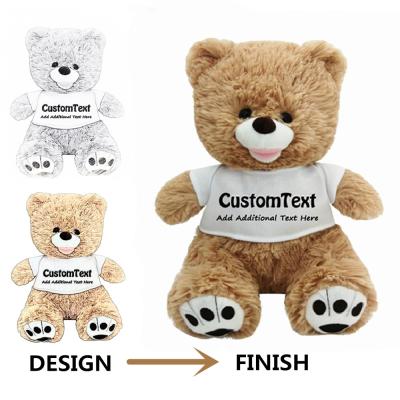 China Custom Souvenir Teddy Bear Souvenir CE ASTM China Factory OEM ODM With Custom LOGO Custom T-shirt Plush Doll Toy for sale