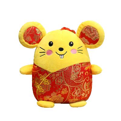 China Plush Toy 14cm 20cm 26cm 2020 Toy New Year Gift Chinese Tang Dress Festival Rat Red Mouse Plush Toys Cute Soft for sale