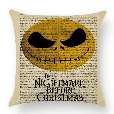 China Free Sample Halloween Non-Toxic Costume Pillowcase Decorative Linen Cushion Cover Sofa Cushions for sale