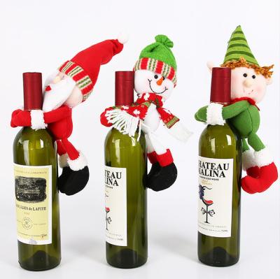 China Santa Claus Snowman Elves Wine Bottle Cover Articulos de Navidad Merry Christmas Home Decor Christamas Wine Bottle Decoration for sale