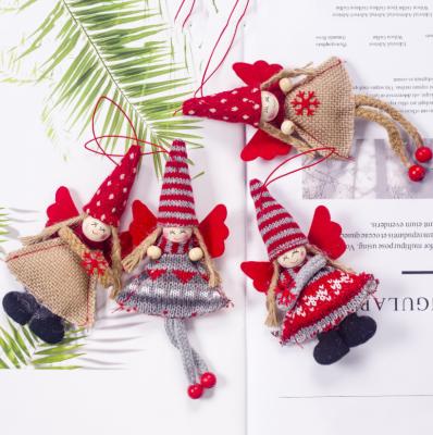 China Christamas Home Decoration Christmas Tree Ornaments Hanging Cute Christmas Ornaments Corner Girl Arbol Navidad for sale