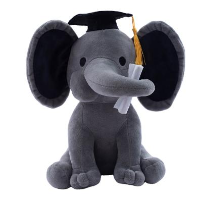 China Wholesale Soothing Plush Toy Dolls Cute Soft Stuffed Animal Pink Elephant Stuffed Animal for Graduation Gifts for sale