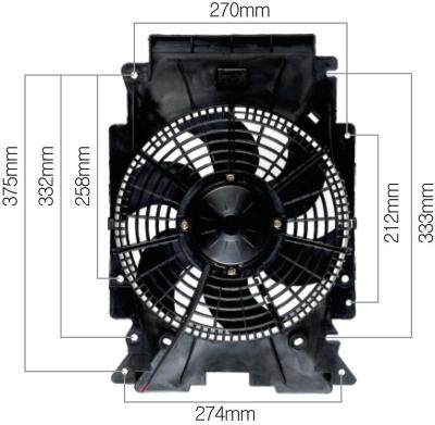 China Auto Air Conditioner Wholesale S80HN Air Conditioning Condenser Fan Motor Assembly for sale