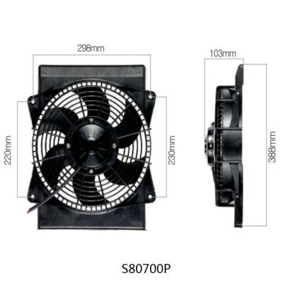 China High Quality JAC Truck Air Conditioner 12V 24V AC Parts Auto Cololing Fan Radiator For JAC Truck for sale