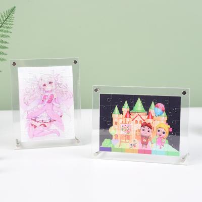 China Wholesale Fashion Style Ultra-thin Double Sided Home Decor Acrylic Floating Photo Frame for sale