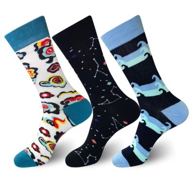 China Antibacterial High Quality Character Cotton Colorful Soft Man Socks for sale