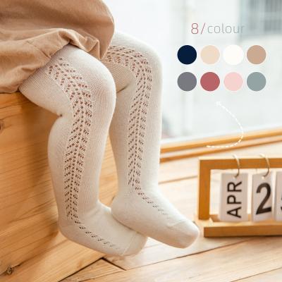 China QUICK DRY in the New Korean Running Thin Pantyhose Fancy Children's Tights Mesh Baby Pantyhose Cotton Knitted Solid Color for sale