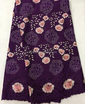 China 100% Water Soluble Cotton Printing Latest Style Dry Big Swiss Voile Lace J843-7 for sale