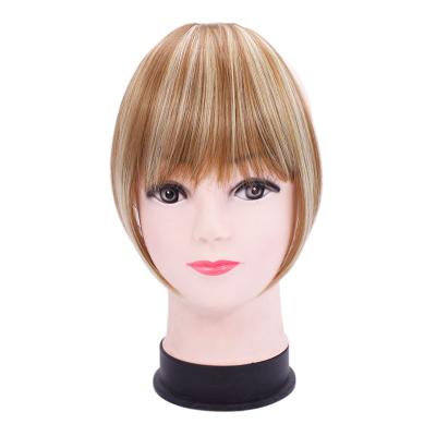 China Popular Wholesale XXL Thin Flat Bangs With Temple Clip In Human Hair Wig Bangs With Bangs for sale