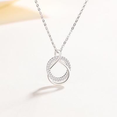 China European and American jewelry accessories necklace new silver simple set pendant necklace for sale