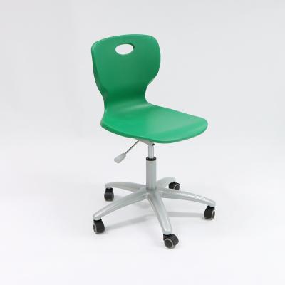 China Traditional School Height Adjustable Plastic Seat Lab Stool Swivel Lab Chair for sale