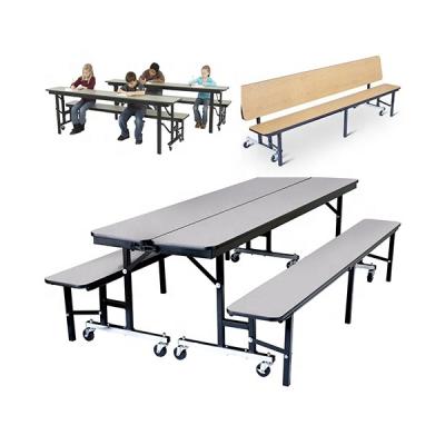 China Modern Convertible Bench Folding Table For School for sale