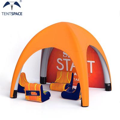 China Promoted tent LED lighten inflatable sports tent Oxford fabric&TPU linner inflatable tent rental For your outdoor promotion event for sale