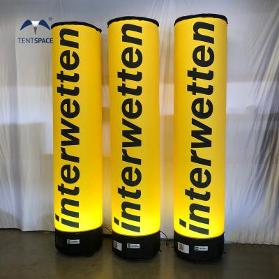 China Portable 2023 hot sale Custom inflatable air column TPU inside  led inflatable column windproof inflatable light columns for sport event for sale